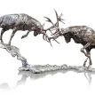 Richard Cooper Limited Edition Dawn Duel - Rutting Stags Bronze Sculpture additional 2