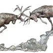 Richard Cooper Limited Edition Dawn Duel - Rutting Stags Bronze Sculpture additional 3
