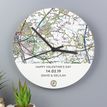 Personalised Present Day Map Compass Wooden Clock additional 1