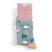 Ladies Sheep Family Socks Duck Egg Blue additional 3