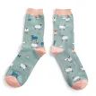Ladies Sheep Family Socks Duck Egg Blue additional 2