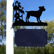 Personalised Jack Russell Docked Hanging House Name Sign additional 3