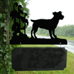 Personalised Jack Russell Docked Hanging House Name Sign additional 1