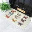 Lime Coloured Butterfly Recycled PVC Doormat - 70cm x 40cm additional 1