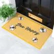 Yellow Bee Happy Recycled PVC Doormat - 70cm x 40cm additional 1