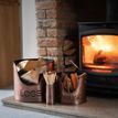 Copper Finish Logs And Kindling Buckets &amp; Matchstick Holder additional 7