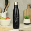 Personalised Floral Black Metal Insulated Drinks Bottle additional 1