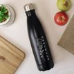 Personalised Floral Black Metal Insulated Drinks Bottle additional 2