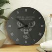 Personalised Stag Slate Wall Clock additional 4