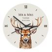 Personalised Watercolour Stag Wooden Clock additional 3