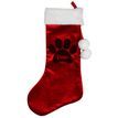 Personalised Paw Print Red Stocking additional 5