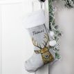 Personalised Stag Silver Grey Stocking additional 3