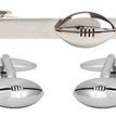 Rugby Ball Cufflink and Tie Clip Set additional 1