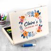 Personalised Flower Garland Colouring Set additional 1
