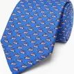 Fox &amp; Chave Bryn Parry Pigs Might Fly Silk Tie Blue additional 1