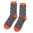 Men's Little Bikes Socks Charcoal/Orange additional 1