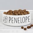 Scribble Personalised Cat Ceramic Pet Bowl additional 3