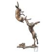 Richard Cooper Medium Hares Boxing Bronze Sculpture additional 2