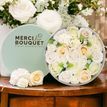 Merci Bouquet Round Wedding Blessings White &amp; Ivory Soap Flower Gift Box additional 5