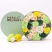 Merci Bouquet Round Spring Celebrations Yellow &amp; Greens Soap Flower Gift Box additional 2
