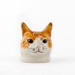 Quail Ceramics Ginger and White Squash Face Cat Egg Cup additional 3