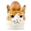 Quail Ceramics Ginger &amp; White Squash Face Cat Egg Cup additional 1