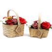 Medium Red Soap Flower Bouquet in Wicker Basket additional 2