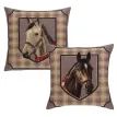 Hines of Oxford Pair of Horse Tapestry Cushions additional 1