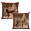 Hines of Oxford Pair of Winter Deer &amp; Stag Tapestry Cushions additional 1