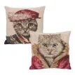 Hines of Oxford Pair of Marquis &amp; Lady Carabas Tapestry Cushions additional 1