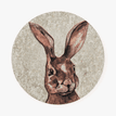 Handmade Concrete Hare Illustration Coaster additional 2
