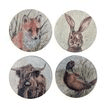 Handmade Concrete Country Animals Coaster Set additional 1