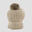 Grays Knitted Horseshoe Gold Beige Bobble Hat additional 3