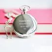 Dual Opening Pocket Watch – Modern Personalised Text Engraving additional 8