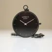 Modern Pocket Watch – Black Finish, Modern Personalised Text Engraving additional 2