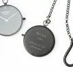 Modern Pocket Watch – Black Finish, Modern Personalised Text Engraving additional 7