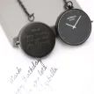 Modern Pocket Watch – Black Finish, Handwriting Engraving additional 1