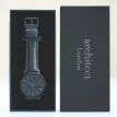 Minimalist Watch – Jet Black Strap, Modern Personalised Text Engraving additional 3