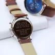 Architect Motivator Watch – Walnut Strap, Modern Personalised Text Engraving additional 13