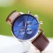 Architect Motivator Watch – Walnut Strap, Modern Personalised Text Engraving additional 3