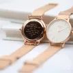 Architēct Blanc Watch – Rose Gold Mesh Strap, Modern Personalised Text Engraving additional 4