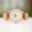 Architēct Blanc Watch – Rose Gold Mesh Strap, Modern Personalised Text Engraving additional 2