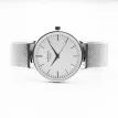 Architēct Blanc Watch – Silver Bezel &amp; Silver Mesh Strap, Modern Text Engraving additional 7