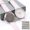 Architēct Blanc Watch – Silver Bezel &amp; Light Pink Strap, Handwriting Engraving additional 6