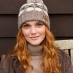 Pachamama Sheep Merino Wool Roll Back Bobble Beanie Mushroom additional 6