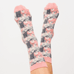 Miss Sparrow Happy Cats Winter Socks Dusky Pink additional 2