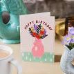 Gluggle Jug Happy Birthday Greeting Card - Pink additional 2