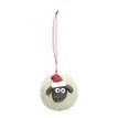Pom Pom Sheep with Santa Hat Christmas Bauble additional 1