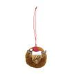 Pom Pom Highland Cow with Santa Hat Christmas Bauble additional 1