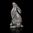 Richard Cooper Silver Moon - Hare Moon Gazing Nickel Sculpture additional 1